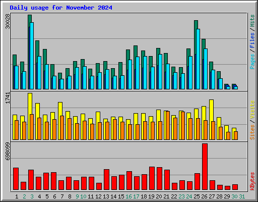 Daily usage for November 2024