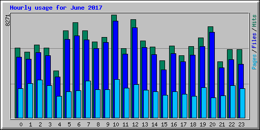 Hourly usage for June 2017