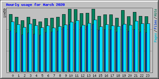 Hourly usage for March 2020