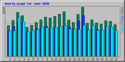 Hourly usage for June 2020