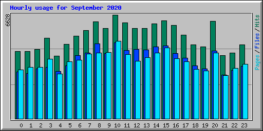 Hourly usage for September 2020