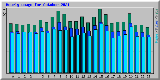 Hourly usage for October 2021