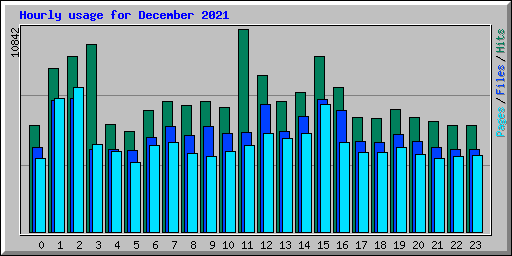 Hourly usage for December 2021