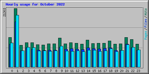 Hourly usage for October 2022