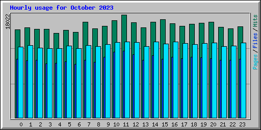 Hourly usage for October 2023