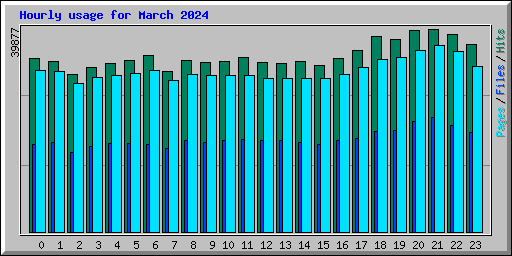 Hourly usage for March 2024