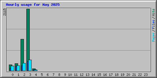 Hourly usage for May 2025